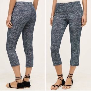 Anthropologie Cartonnier Charlie Navy Cropped Trousers